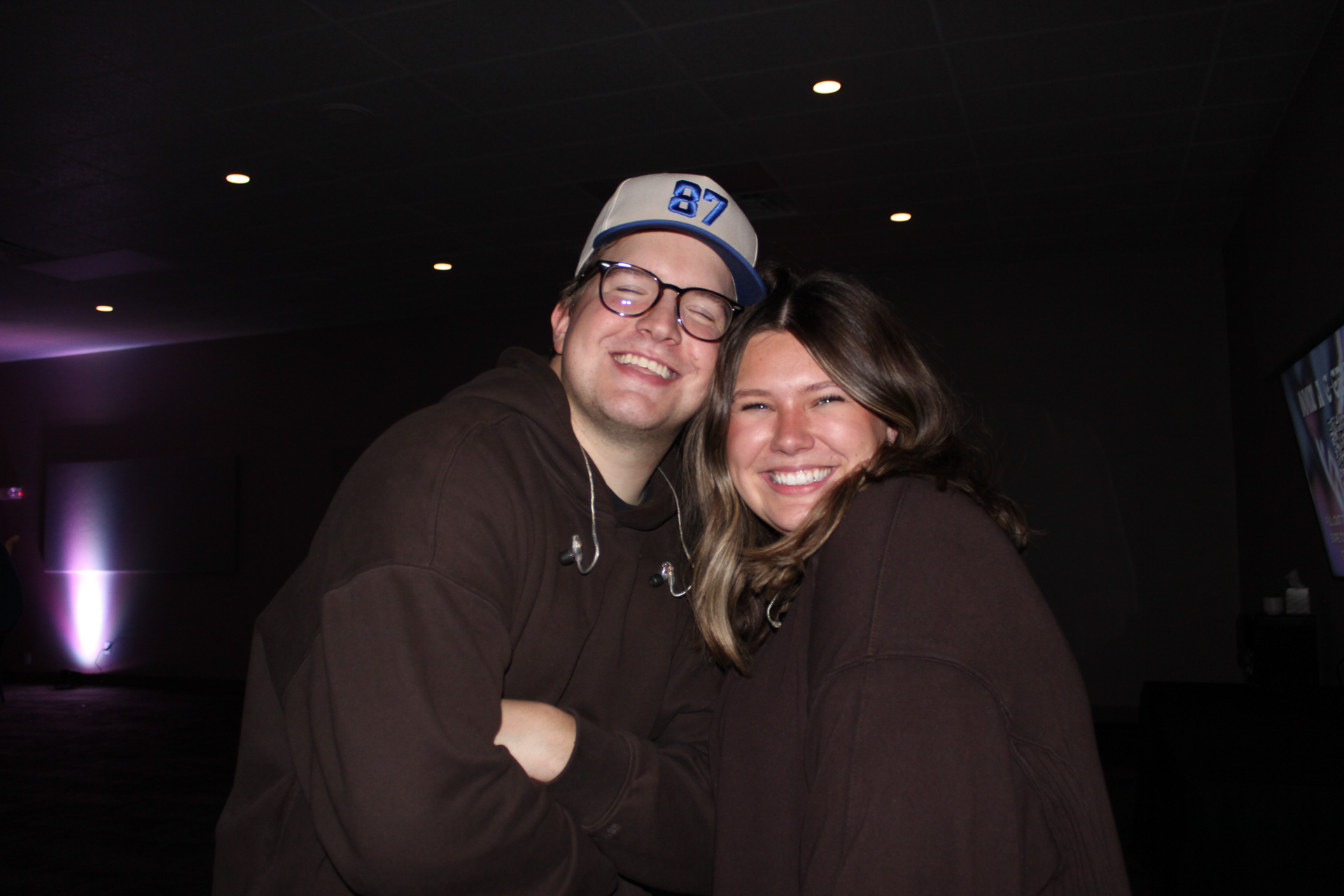 Two Women hugging at The Fields Church at State College in Pennsylvania.