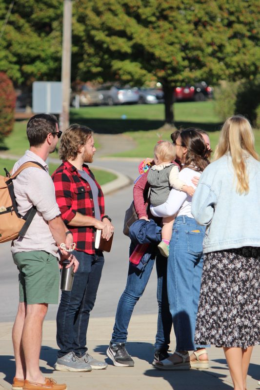 Pastors talking at The Fields Church in State College, Pennsylvania.