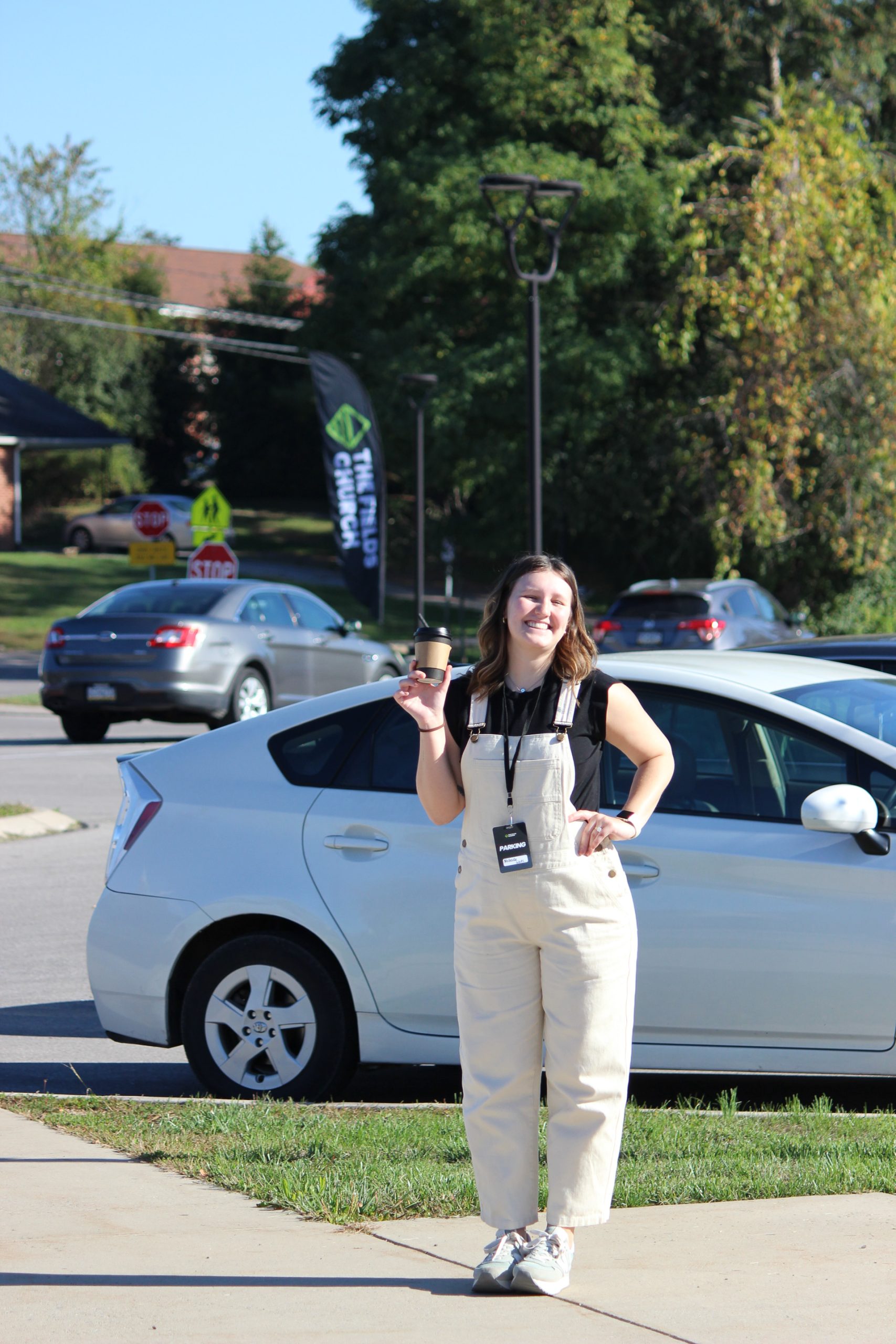 People talking in foyer at The Fields Church at State College in Pennsylvania.