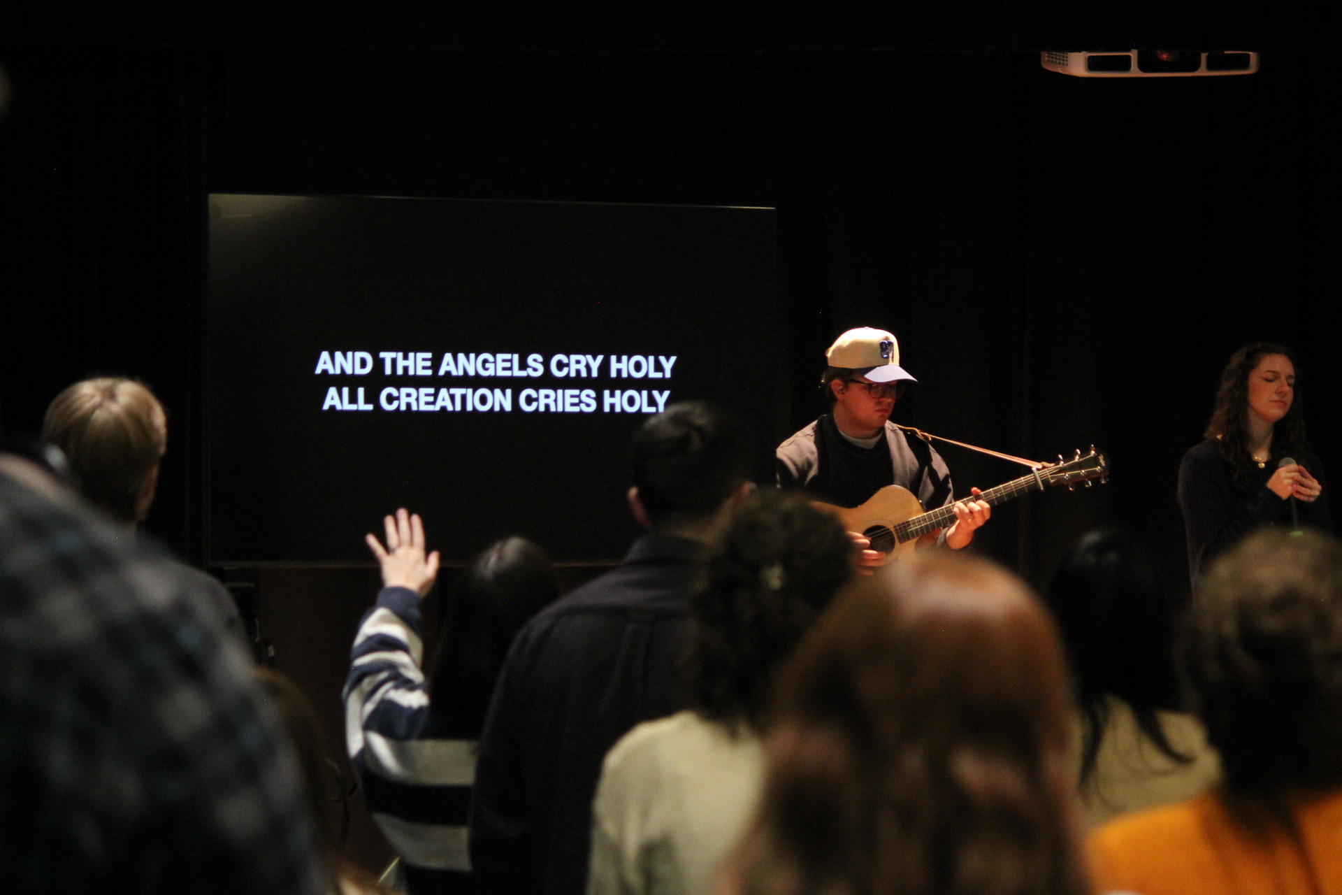 Eating a meal at The Fields Church at State College in Pennsylvania.