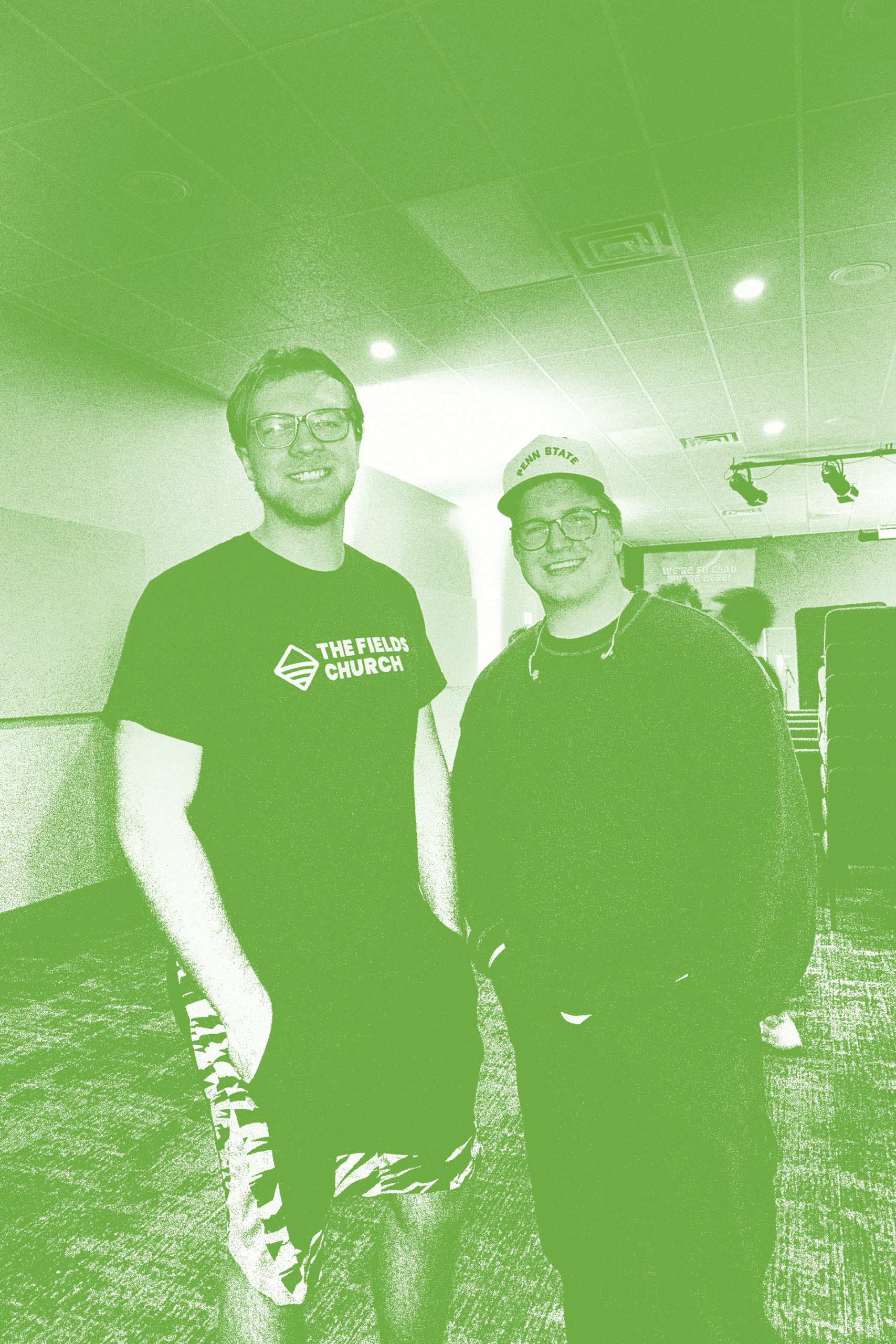 Get Involved and take your next step at The Fields -Hands raised in worship at The Fields Church.