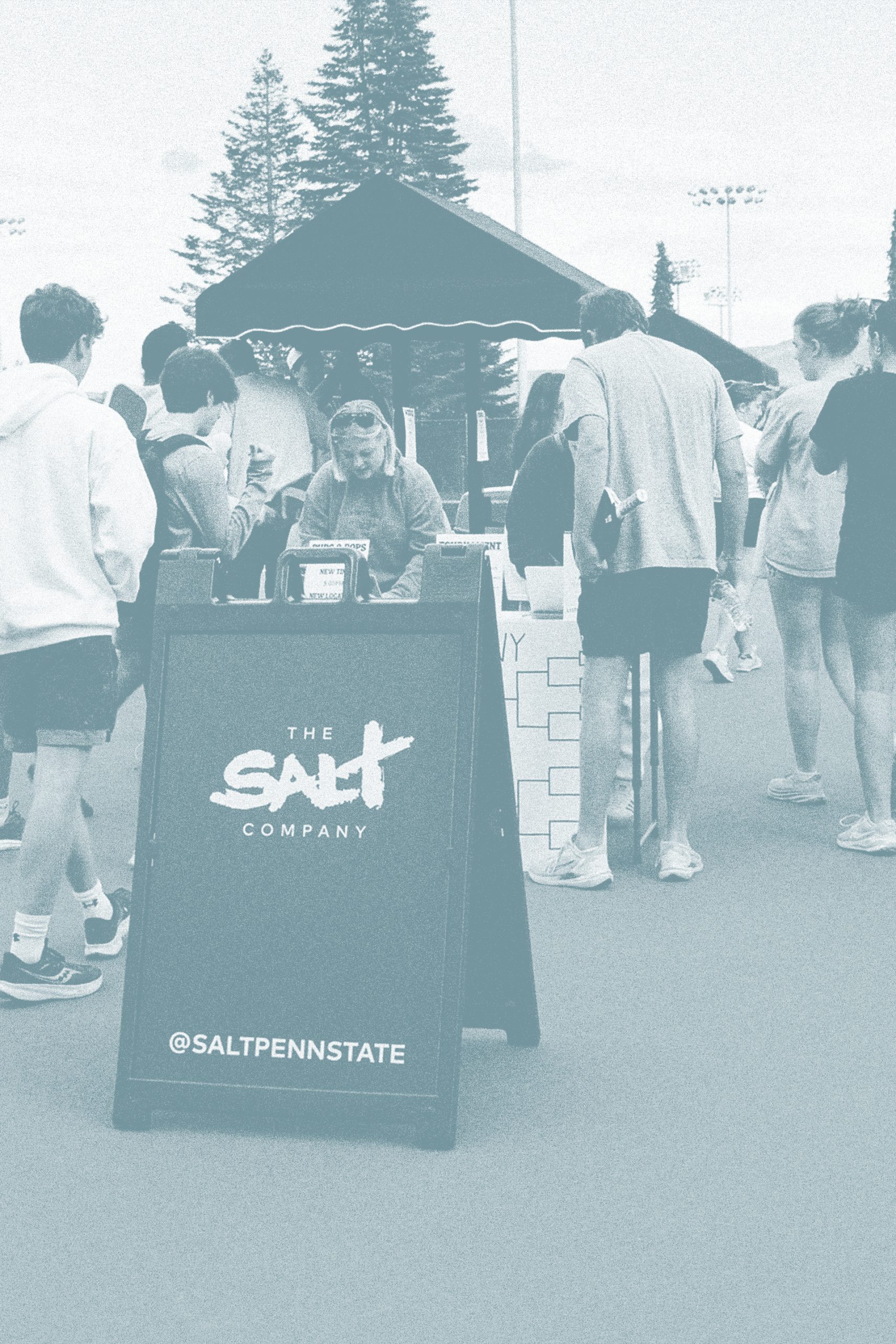 Woman at Salt Penn State outdoor event in Pennsylvania.